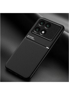 جنرال غطاء متوافق مع Xiaomi Poco X6 Pro 5G ، من الجلد الفاخر والسيليكون المانع للانزلاق ومضاد للبصمات [يدعم حامل السيارة المغناطيسي] الغطاء الواقي لهاتف Mi Poco X6 Pro.  - Image 1