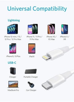 20W Fast Charging Compaible For iphone 12 mini/12/12 Pro/13/13 pro/13 promax/13mini,Type C to Lightning Cable[MFi Certified] USB C to Apple PD Cable Fast Charger