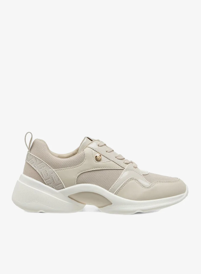 Monogram Detail Lace-Up Sneakers