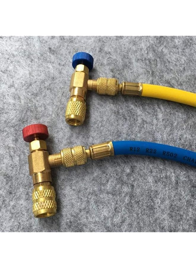 X spring Spring Refrigerant Valve, 2 Pcs R12 R22 R410A Charging Adapters, 1/4 "Male To 1/4" Female And 1/4 "Male To 5/16" Female Dual Size Ball Valves For Ac Manifold Gauges, Refrigeration Tools - Image 4