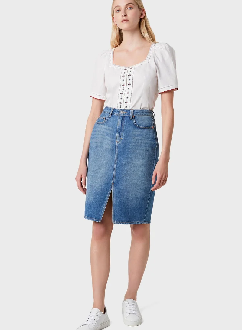French Connection Adeona Embroidered Top