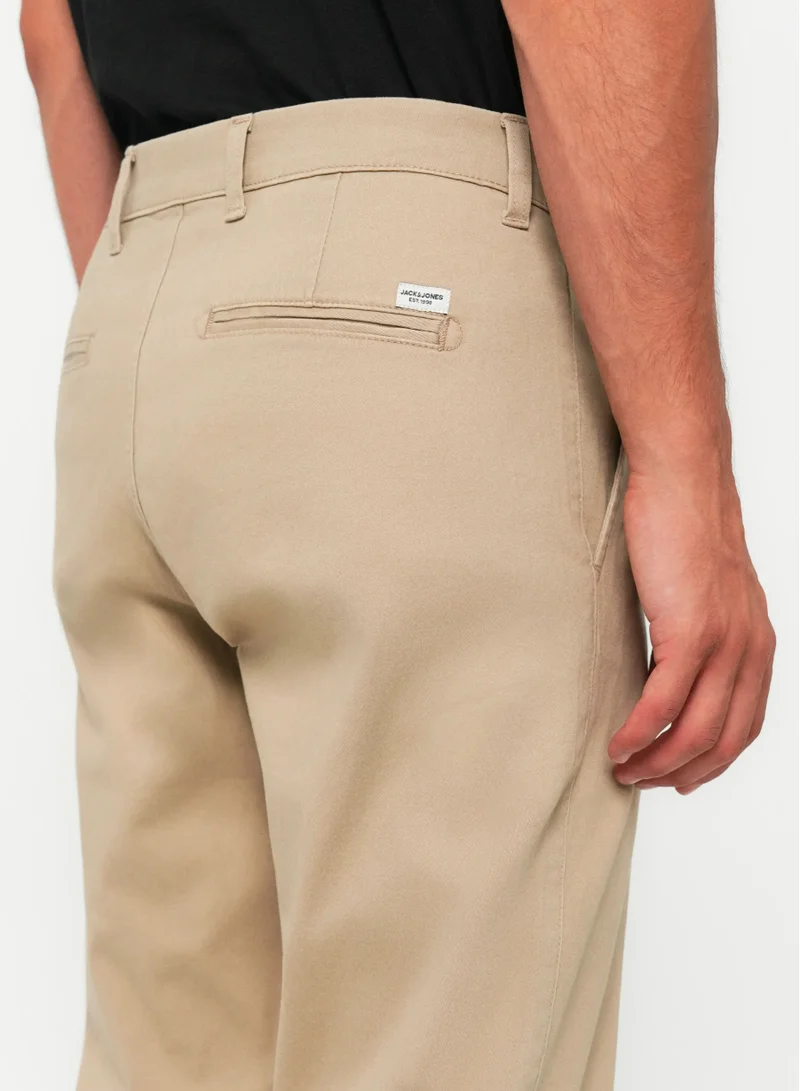 JACK & JONES  Solid Slim Fit Chinos for Men | Best Price UAE