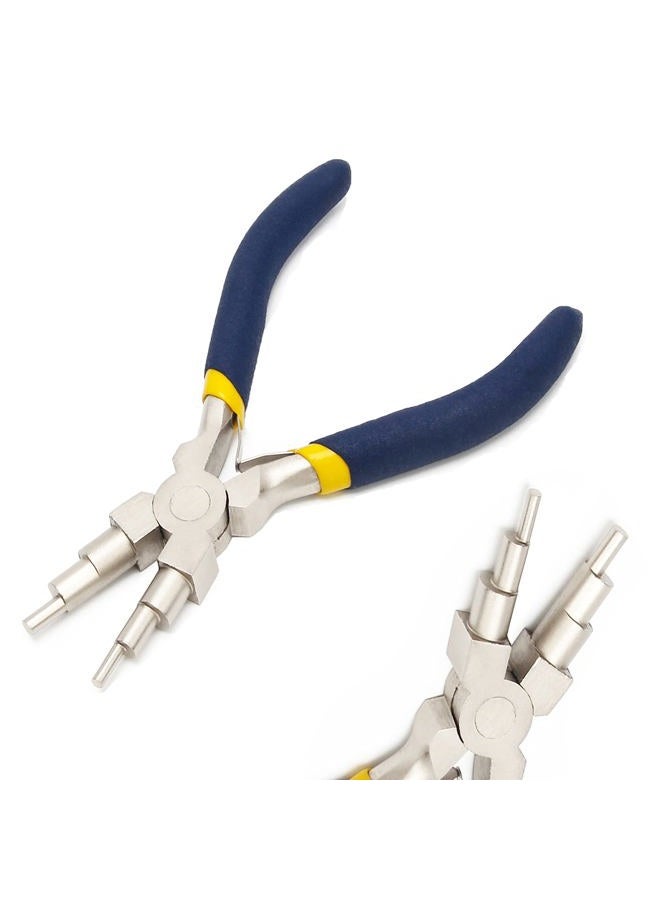 Anglekai 6 Step Jewelry Bail Making Pliers, 3-10mm Wire Looping Forming Pliers Wire Wrapping Tools Looper Pliers with Non-Slip Handle Round Nose Pliers Wire Bending Pliers (1) - Image 1
