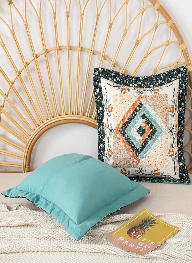 BEDIFANY 2 Pcs Floral Throw Pillow Covers with Cotton Filling, Decorative Neutral Accent Farmhouse Cushion Covers Pillowcase for Couch Sofa Bedroom Living Room Home Decor Outdoor,18×18 Inch - Image 4