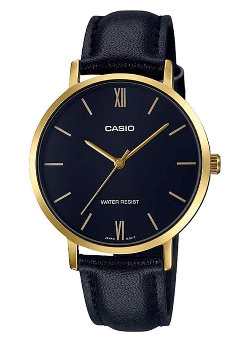 كاسيو ساعة يد بعقارب وسوار من الجلد طراز LTP-VT01GL-1BUDF نساء - Image 1