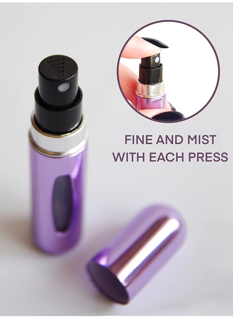 INFLUX INFLUX Refillable Perfume Atomiser Set - 5 Pcs Travel Bottles, Mini 5ML Portable Spray Containers for Aftershave, Fragrance, Ideal for Holidays, Night Out, and On-the-Go Essentials  - Image 5