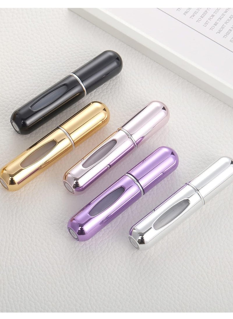 INFLUX INFLUX Refillable Perfume Atomiser Set - 5 Pcs Travel Bottles, Mini 5ML Portable Spray Containers for Aftershave, Fragrance, Ideal for Holidays, Night Out, and On-the-Go Essentials  - Image 3