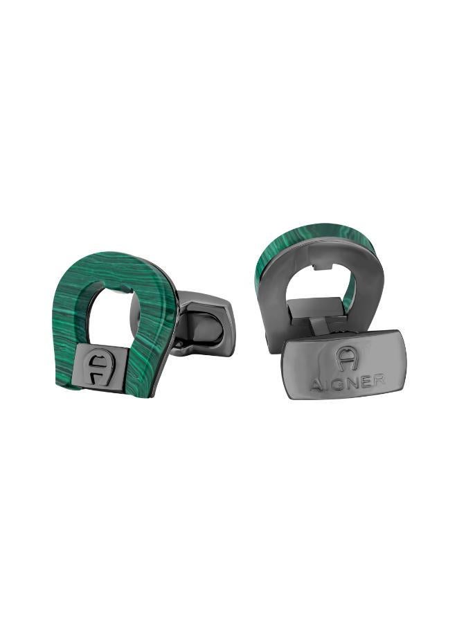 AIGNER Genno Malachite Cufflinks - Image 2
