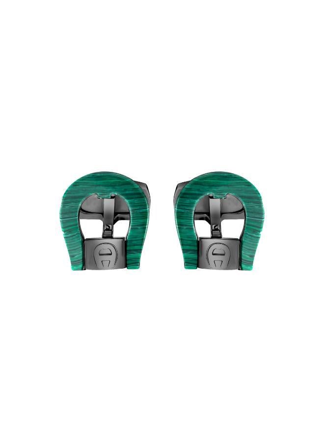 AIGNER Genno Malachite Cufflinks - Image 1