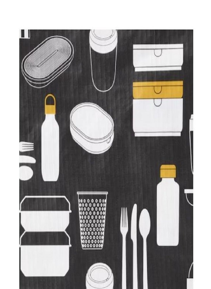 Lunch bag patterned grey 25x16x27 cm  - Image 3