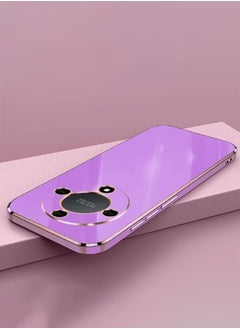 Color Fans Mobile Phone Case for Honor X9b 5G 6.78 inch Electroplated Protective Cover Gold-Purple  - Image 2