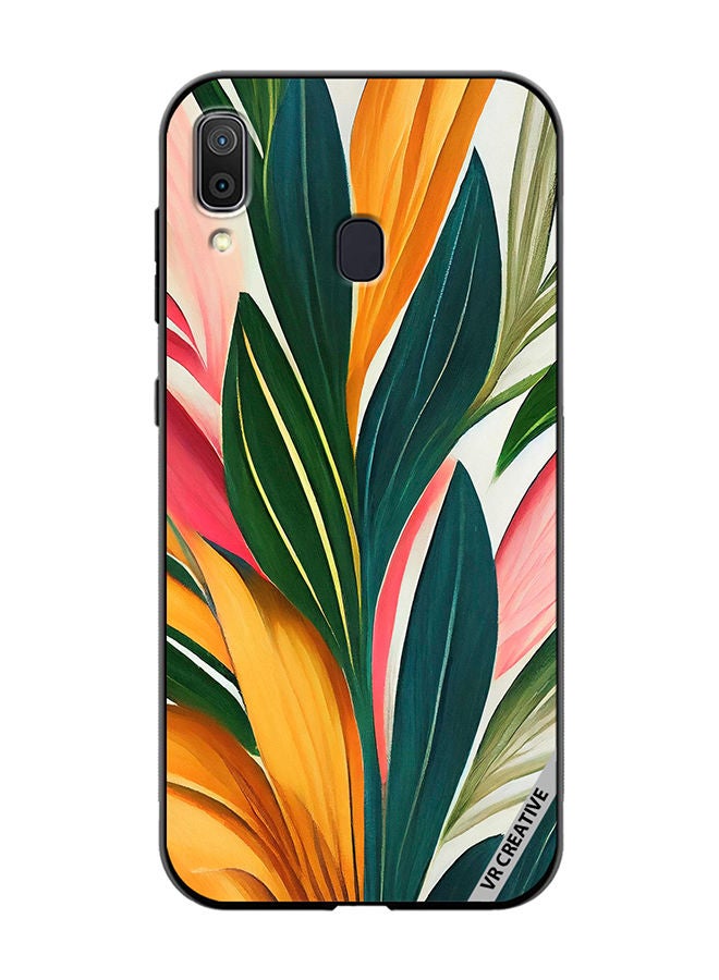VR CREATIVE Protective Case Cover For Samsung Galaxy A30 Backdrop Of Abstract Bright Style Flowers And Tropical Design Multicolour - Image 1
