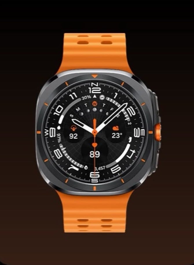 Kalobee AMOLED Smartwatch with GPS and Bluetooth Calling orange Featuring Multi Straps - Image 1