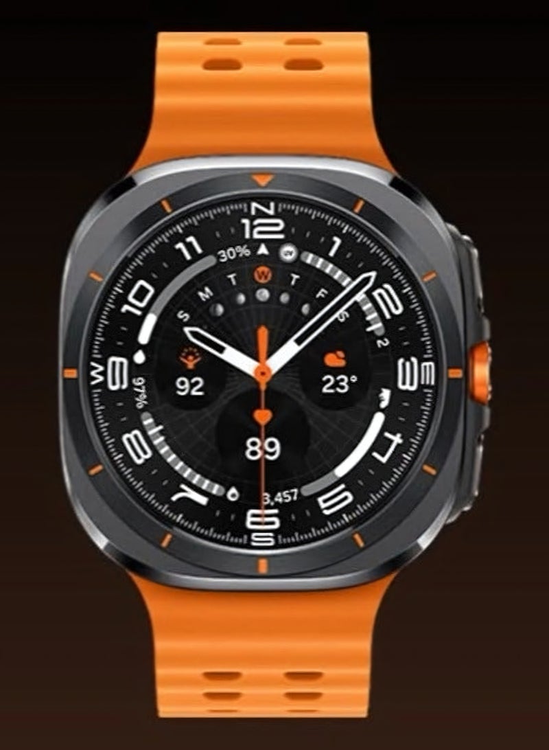 KALOBEE AMOLED Smart Watch Orange GPS Bluetooth Calling Heart Rate Monitor Fitness Tracker with Multiple Straps for Men and Women - Image 1