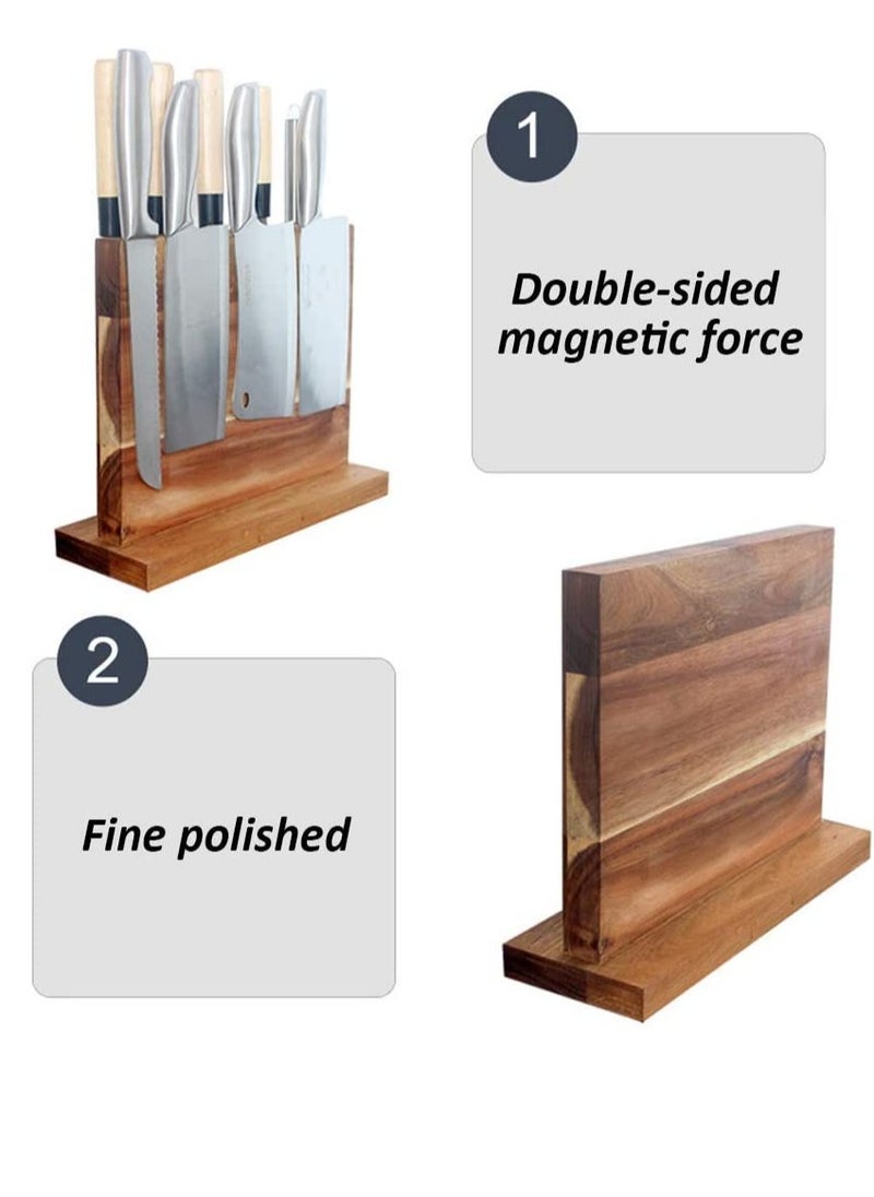 SYOSI Magnetic Knife Block Holder Universal Kitchen Knife Organizer Without Knives  - Image 5