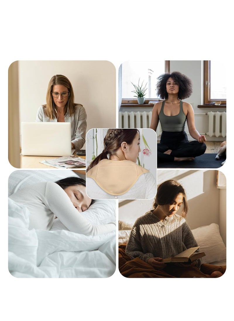 GUDOO حزمة زيت الخروع للكتف، لفافة زيت الخروع العضوي للرقبة والكتف، مثالية لآلام العضلات، الاسترخاء، وتخفيف الأرق  - Image 2