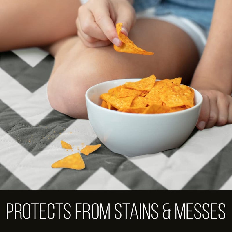 Sofa Shield Couch Slip Cover with Patented Strap, Cushion Protector, US Designed Reversible Stain and Dog Tear Resistant Slipcover, 70 inch Seat, Washable Covers for Dogs Pets, Charcoal Linen - Image 2