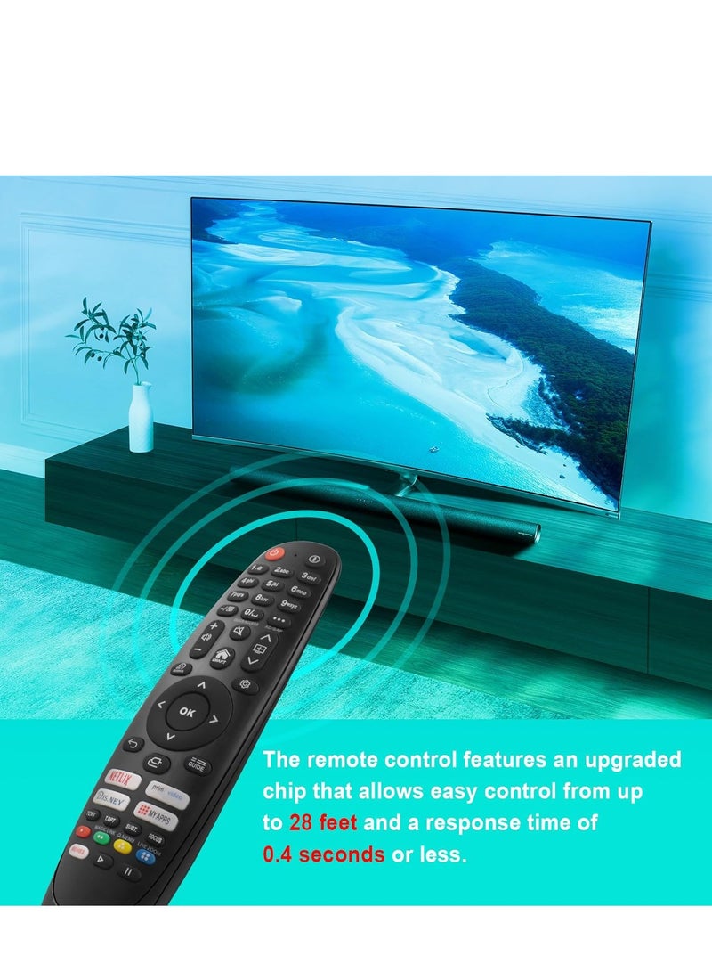 ELTRAZONE Replacement Remote Control for LG Smart TV – Universal IR Remote for All LG TVs (No Voice or Pointer Function) with Five Shortcut Buttons – Includes Battery - Image 3