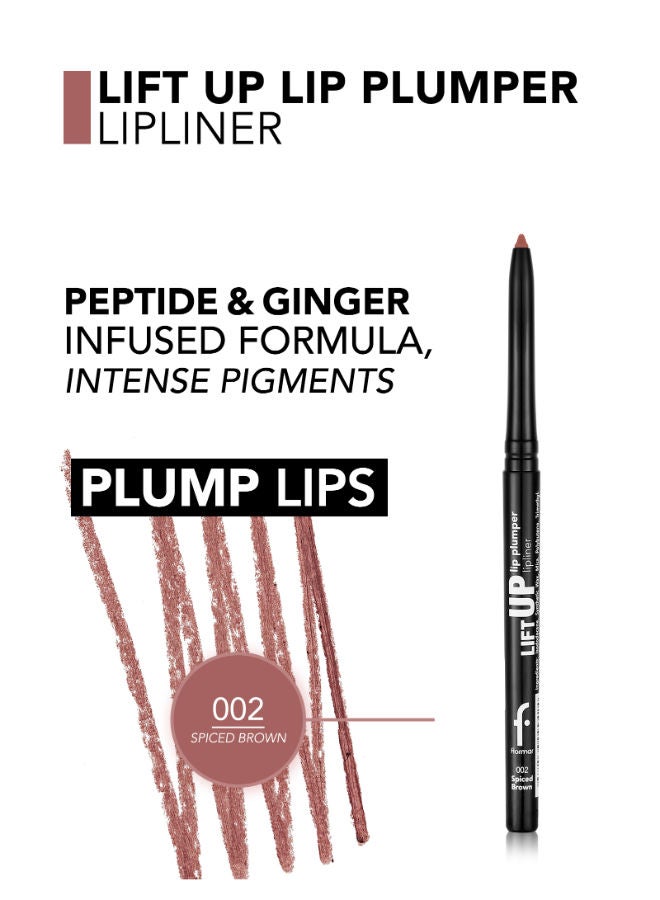 flormar Lift Up Lip Plumper Lipliner Spiced Brown 002 - Image 5