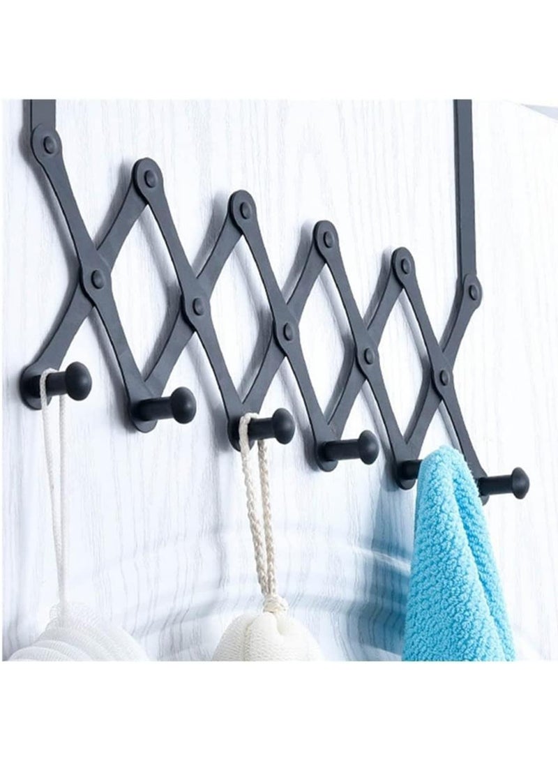 هاي هونور خطاف من الفولاذ المقاوم للصدأ فوق الباب - قابل للتعديل، تركيب بدون ثقب لتعليق الملابس والمناشف والمزيد - مثالي للمطبخ والحمام وغرفة النوم (رمادي) - Image 3