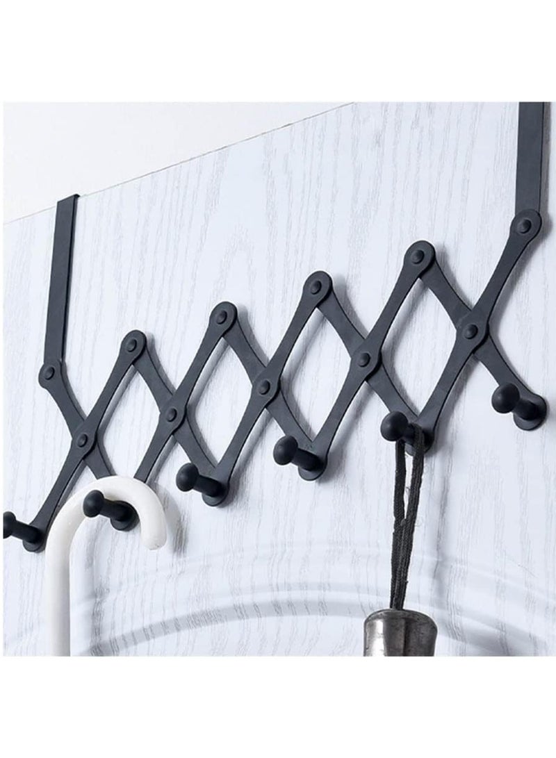 هاي هونور خطاف من الفولاذ المقاوم للصدأ فوق الباب - قابل للتعديل، تركيب بدون ثقب لتعليق الملابس والمناشف والمزيد - مثالي للمطبخ والحمام وغرفة النوم (رمادي) - Image 4