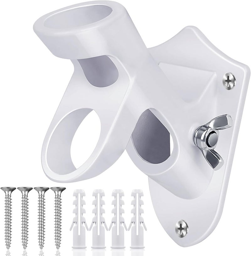 Hoople Flag Pole Holder for Outside House, Flag Holder, Flag Holders for Outside, Heavy Duty Flag Pole Mounting Bracket, Flag Bracket, Aluminum Rust Free Coated, Stainless Hardware 1" Diameter - Image 1