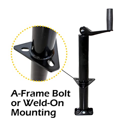 MaxxHaul 70159 14" Lift A-Frame Mount Trailer Jack with Top Wind - 2000 lbs. Capacity - Image 3