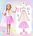 DISHIO Princess Dress Up Shoes Jewelry Boutique Girls Dress Up Shoes for Pretend Play Clothes Accessories with Theme Costumes for Toddler Little Girls Age 3 4 5 6 Birthday Gifts - Image 4