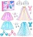 DISHIO Princess Dress Up Shoes Jewelry Boutique Girls Dress Up Shoes for Pretend Play Clothes Accessories with Theme Costumes for Toddler Little Girls Age 3 4 5 6 Birthday Gifts - Image 2