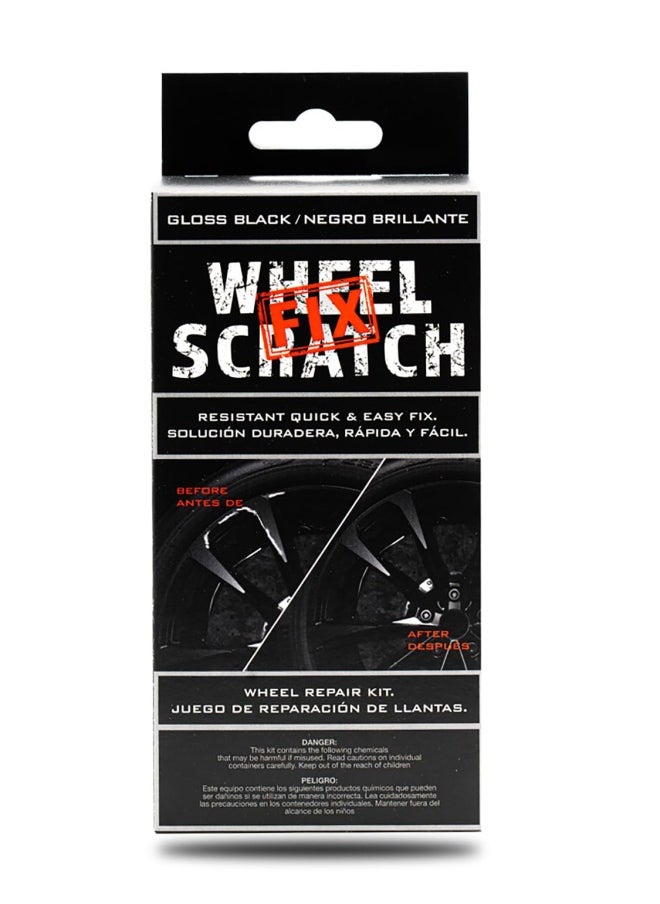 Wheel Scratch Fix  Quick And Easy Wheel Touch Up Kit Universal Colors Black Gloss