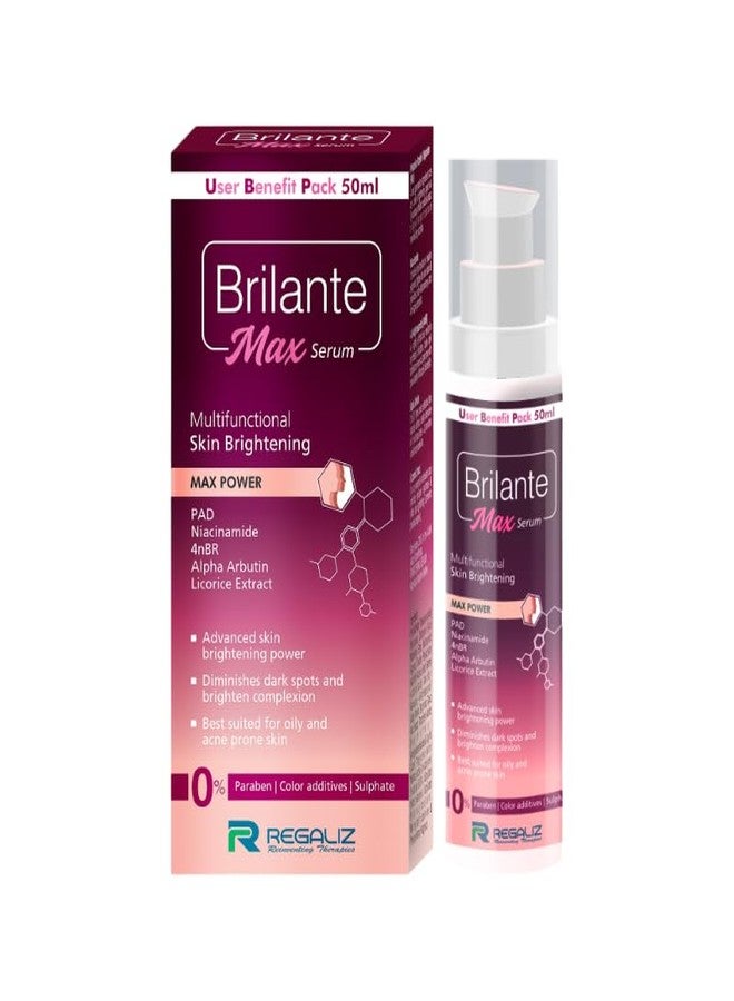 Regaliz Brilante Max Serum | Multifunctional Skin Brightening & Radiance Booster | Targets Dark Spots, Uneven Skin Tone, and Dullness | 50ml (50ML) - Image 1