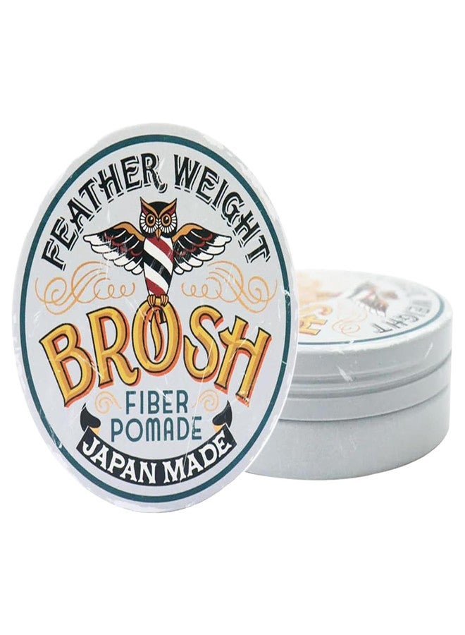BROSH Feather Weight Fiber Pomade with Flexible Hold & Matte Texture, Weightless Water-Based Hair Styling Clay for Men, 4 Oz - Image 1
