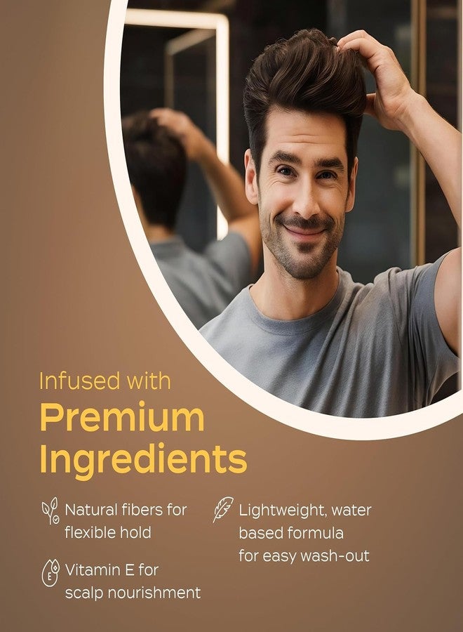 BROSH Feather Weight Fiber Pomade with Flexible Hold & Matte Texture, Weightless Water-Based Hair Styling Clay for Men, 4 Oz - Image 3
