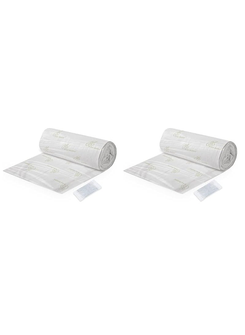 R for Rabbit Biodegradable Trash Bag with Carbon Filter for Diaper Bin White Hygobin pack of 2  - Image 1