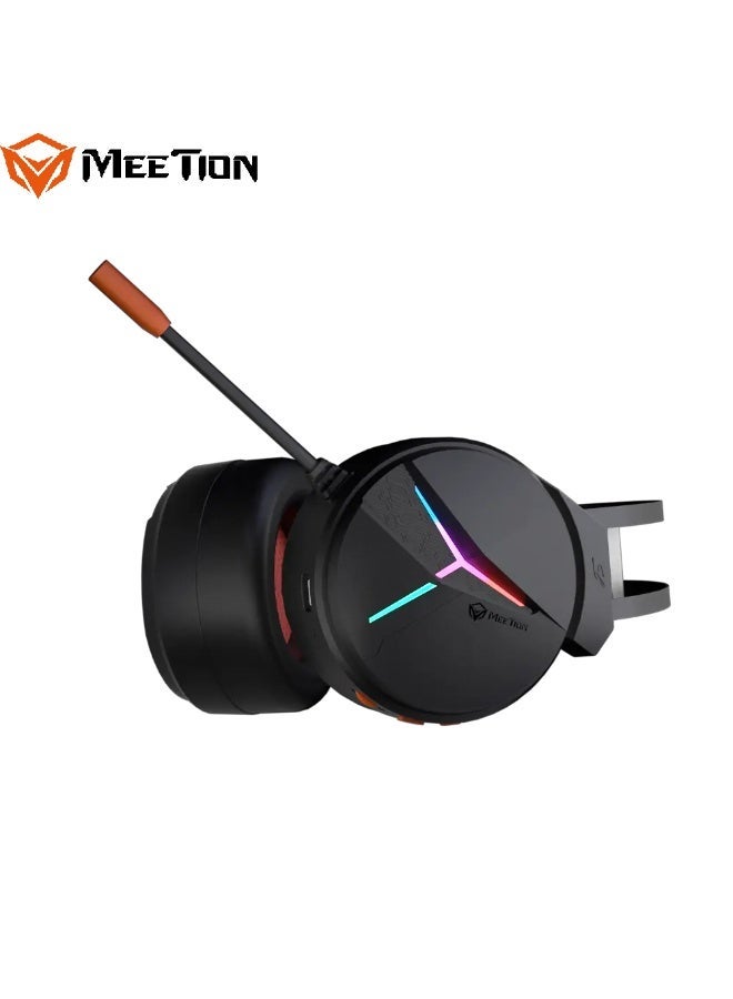 MEETION Stereo Tri-Mode Gaming Headset BTH015 Triple-Mode Connectivity Immersive Stereo Sound Dual Audio Modes Ultra-Long Battery Performance Dynamic LED Backlight - Image 4
