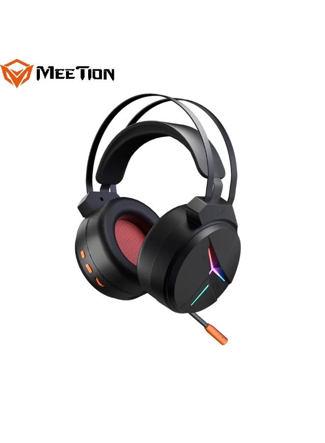 MEETION Stereo Tri-Mode Gaming Headset BTH015 Triple-Mode Connectivity Immersive Stereo Sound Dual Audio Modes Ultra-Long Battery Performance Dynamic LED Backlight - Image 2