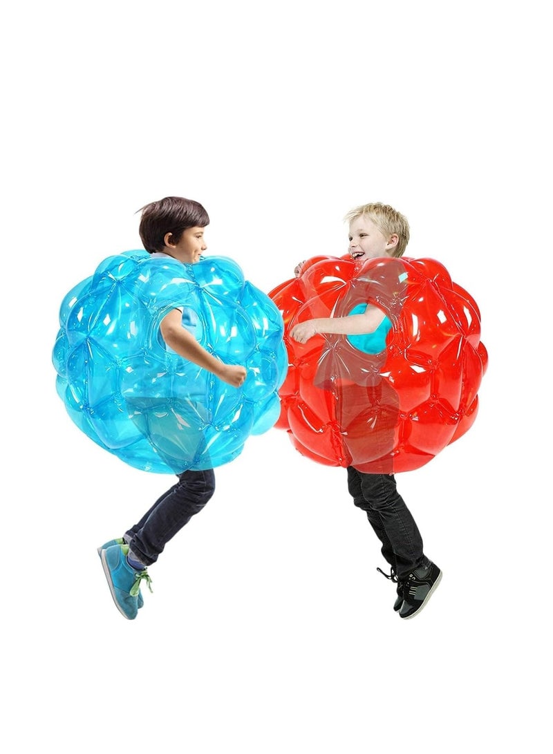 LAMAY 2 PCS-bumpers, bounce ball for Kids, sumo/grass ball for child outdoor team gaming play for 3-12 ages (60 cm, blue+red) - Image 2