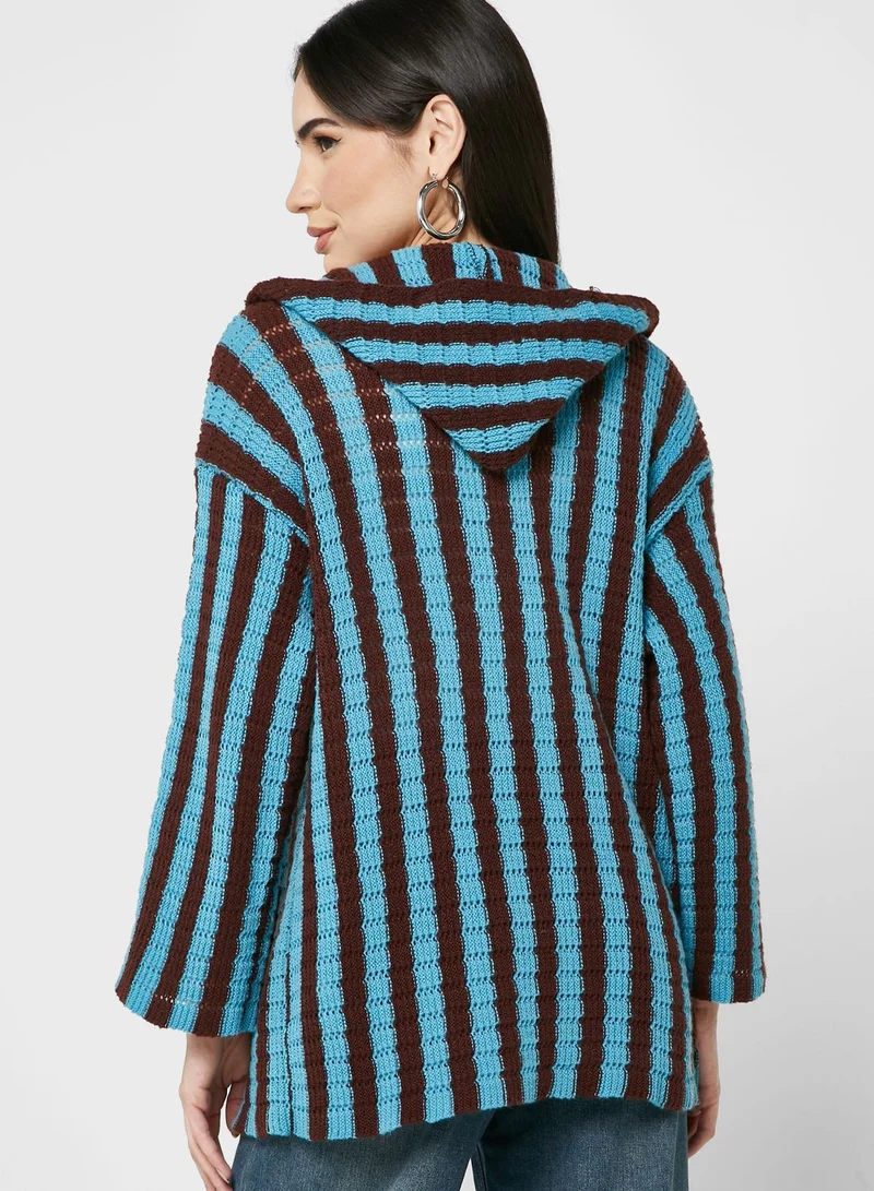 جينجر Stripe Detail Cardigan