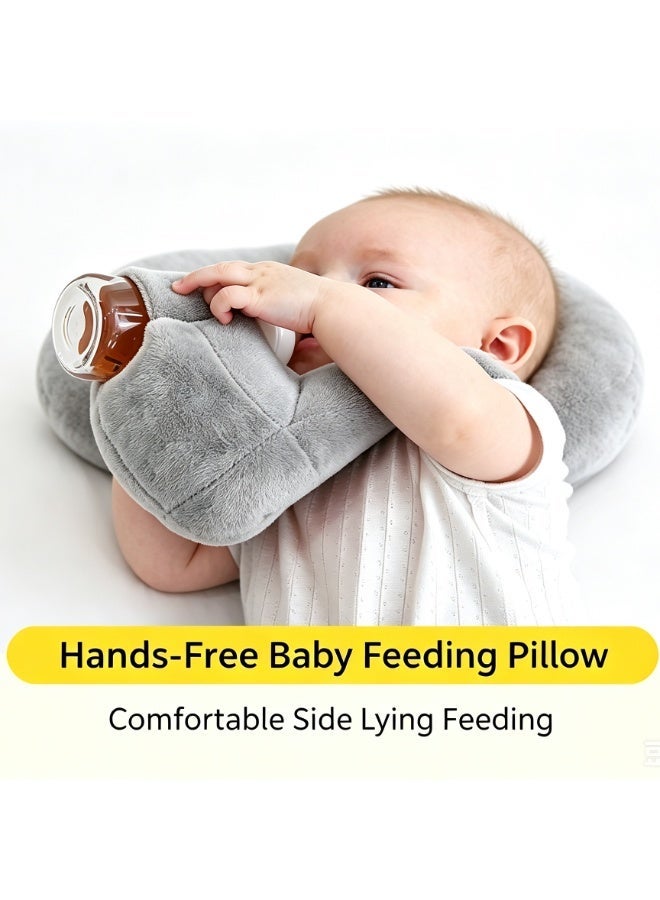 Hands-Free Baby Feeding Pillow – Newborn Bottle Holder & Multifunctional Infant Nursing Support for Bed - Image 4