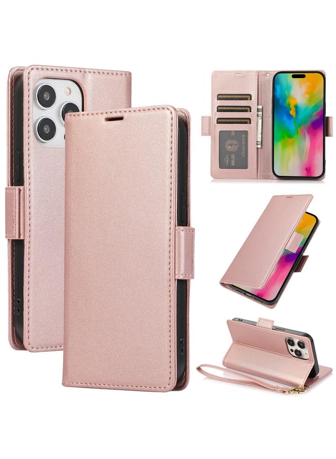 S-TOP Case For iPhone 14 Pro Side Buckle RFID Anti-theft Leather Phone Case - Image 1