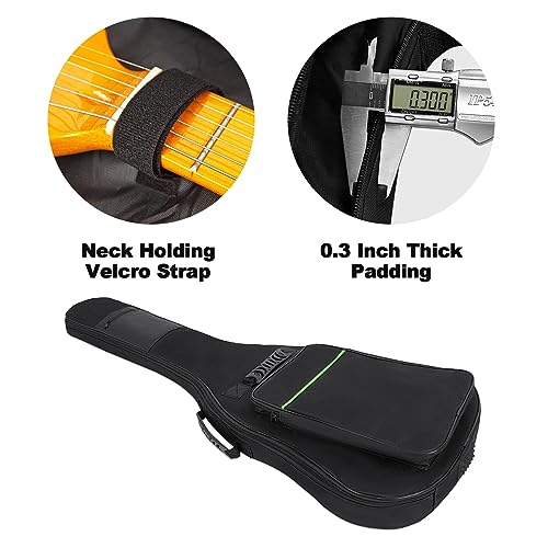 Muscab 39 Inch Electric Guitar Bag 7mm Padding Waterproof Electric Guitar Case, Electric Guitar Gig Bag Backpack with Neck Strap and Pockets, Black - Image 4