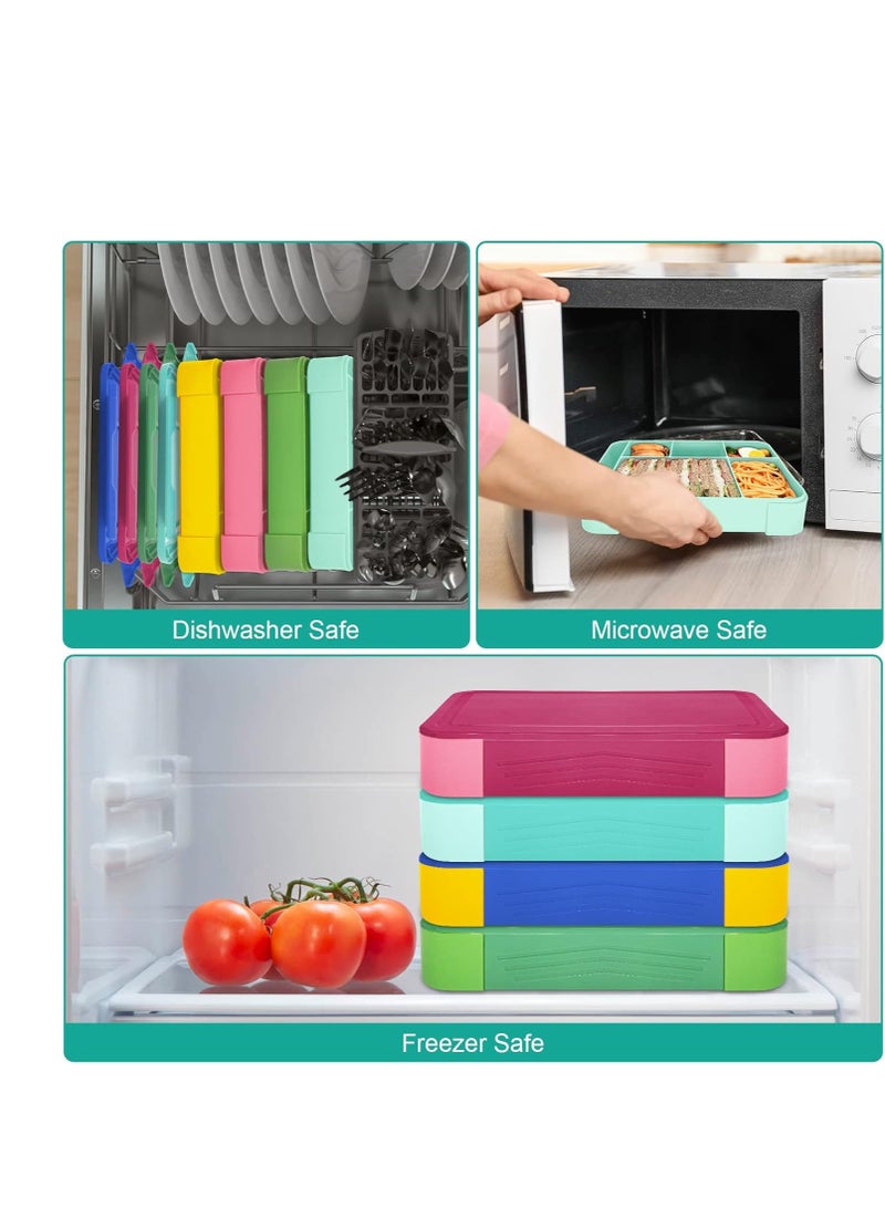 Bento Lunch Box Kids, Bento Box Lunch Box Adults with 5 Compartments and 1 Salad Dressing Containers, Snack Box for Kids and Adults Work School (Mint)  - Image 5