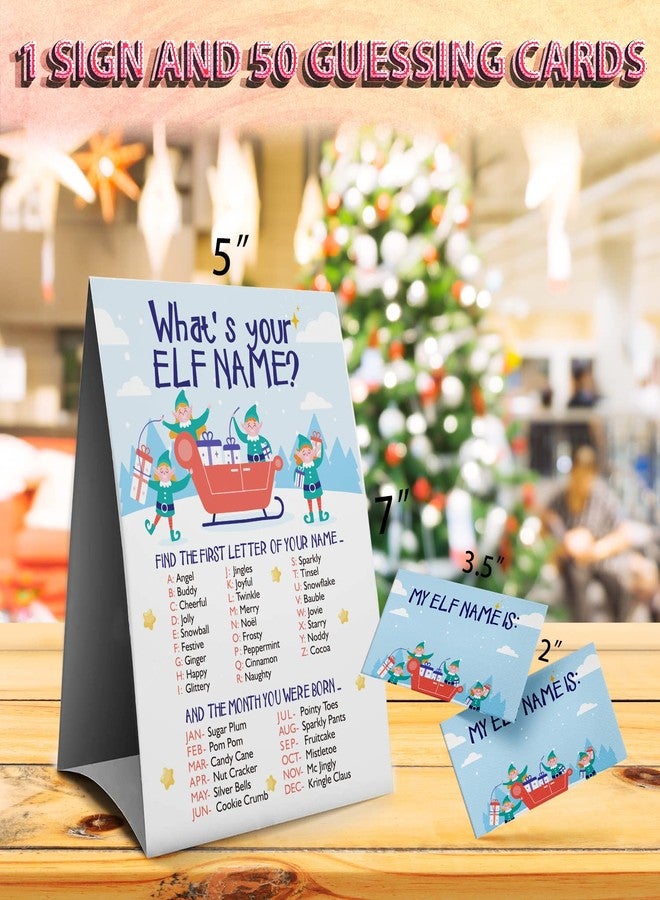 Muruseni Christmas Games Sign - What's Your Elf Name Game, Christmas games for families, Christmas Party Games, Holiday games（31C） - Image 3
