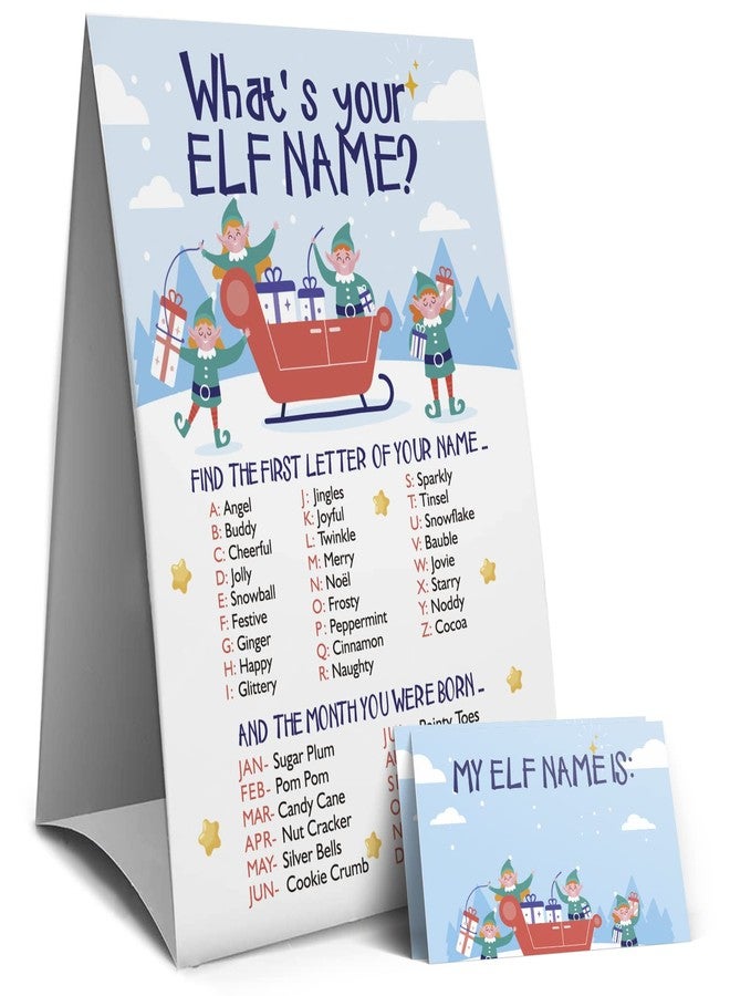 Muruseni Christmas Games Sign - What's Your Elf Name Game, Christmas games for families, Christmas Party Games, Holiday games（31C） - Image 2