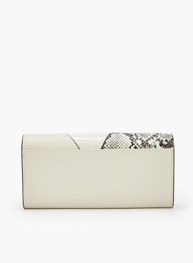 ELLE Panelled Wallet with Snap Button Closure - Image 3