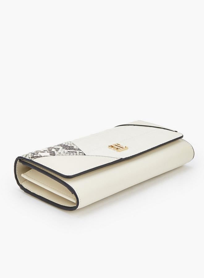 ELLE Panelled Wallet with Snap Button Closure - Image 4