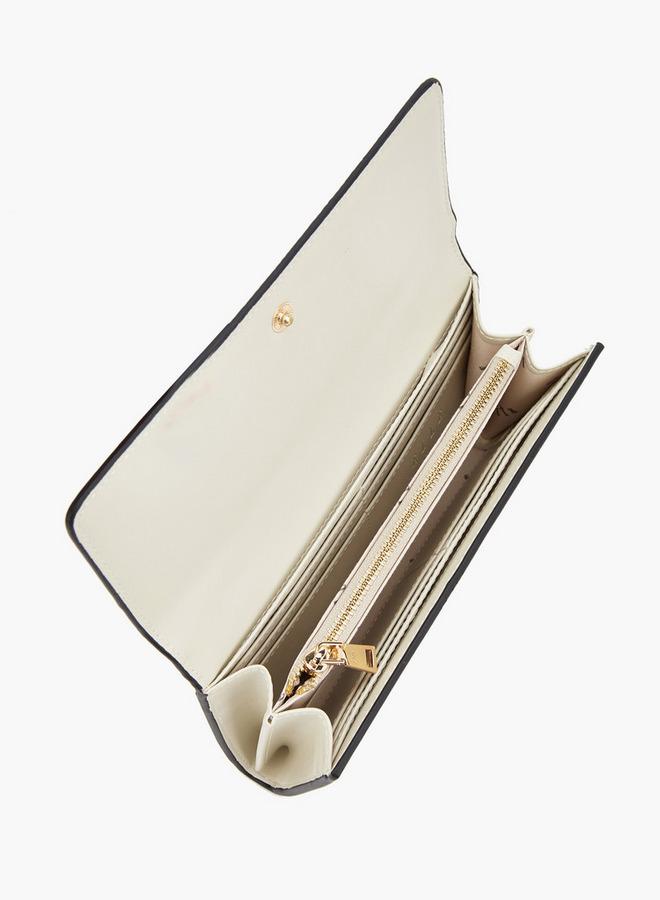 ELLE Panelled Wallet with Snap Button Closure - Image 5