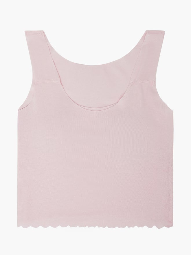Styli Teen Girls Scalloped Hem Vest with Light Padding - Image 1