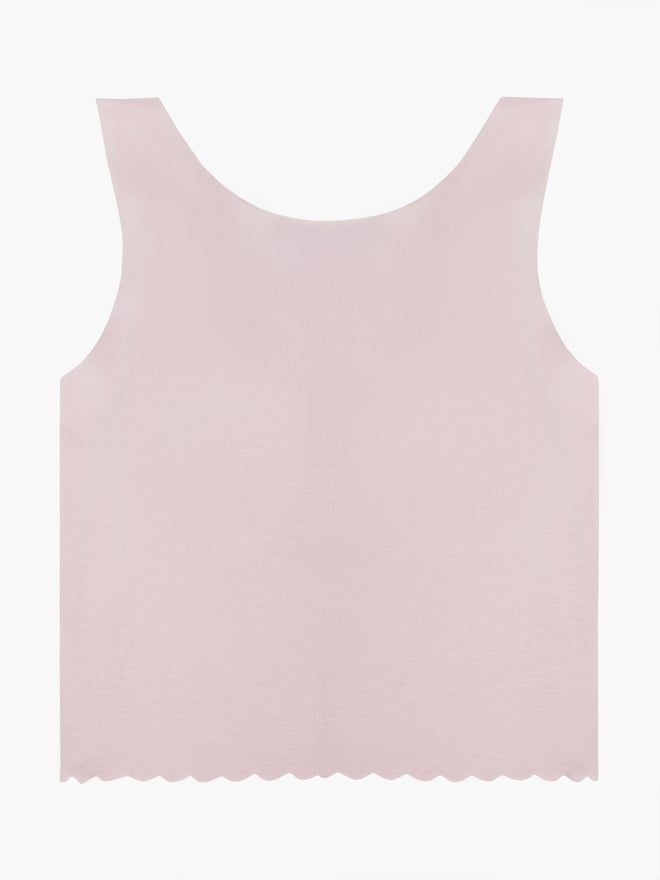 Styli Teen Girls Scalloped Hem Vest with Light Padding - Image 2