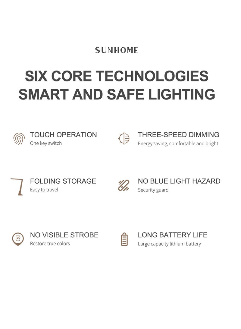 Sunhome مصباح مكتب LED قابل لإعادة الشحن باللون الوردي من SUNHOME - Image 5